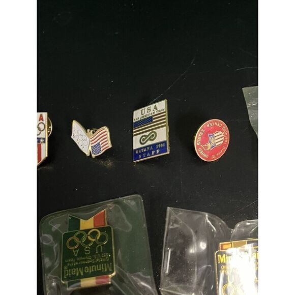 BADGE COLLECTION vintage metal enamel pin Olympic Late 1990s USA - Picture 12 of 12